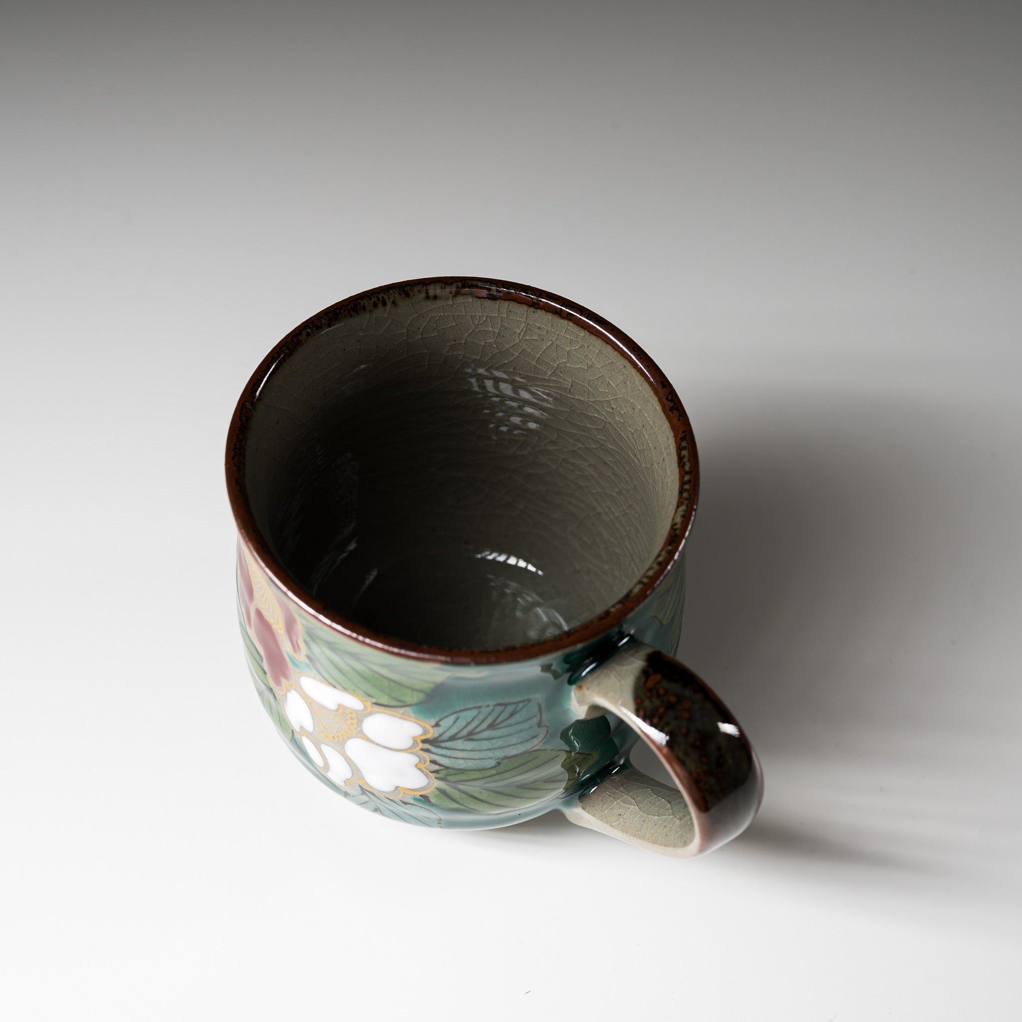 Kutani ware Mug Cup - Sasanqua Camellia / 九谷焼 マグカップ