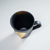 Kutani ware Gold Leaf Mug Cup - Black / 九谷焼 金箔マグカップ 墨