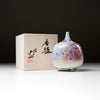 Kutani Ware Incense Burner Container - Round Sakura Blossom / 九谷焼 香炉