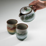 Kutani ware Tea Set - Mountainscape / 九谷焼 ティーセット 山景