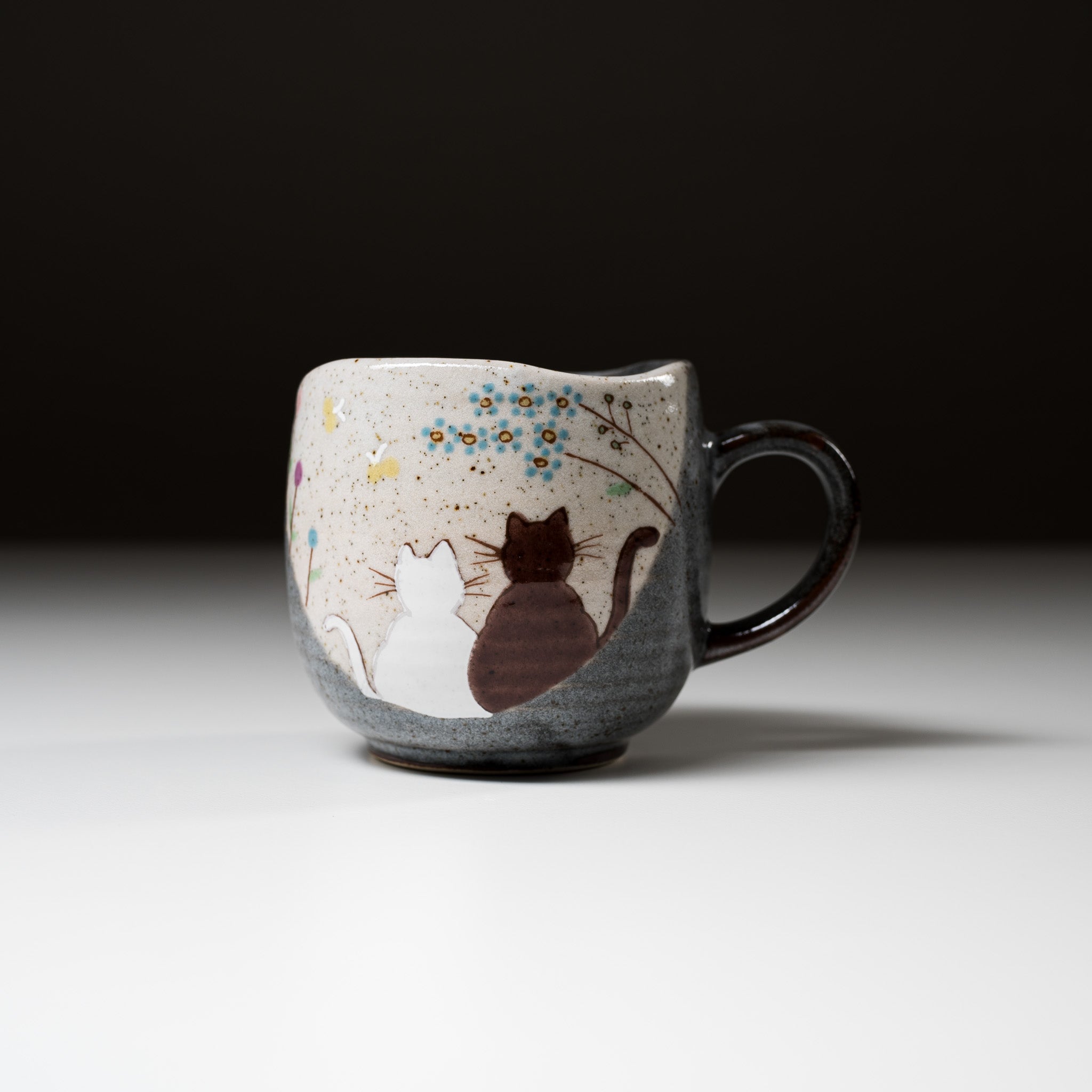Kutani ware Mug Cup - Cat in the Twilight / 九谷焼 マグカップ