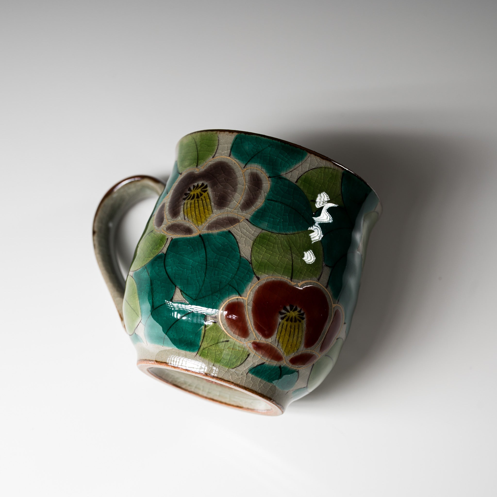 Kutani ware Mug Cup - Sasanqua Flower / 九谷焼 マグカップ