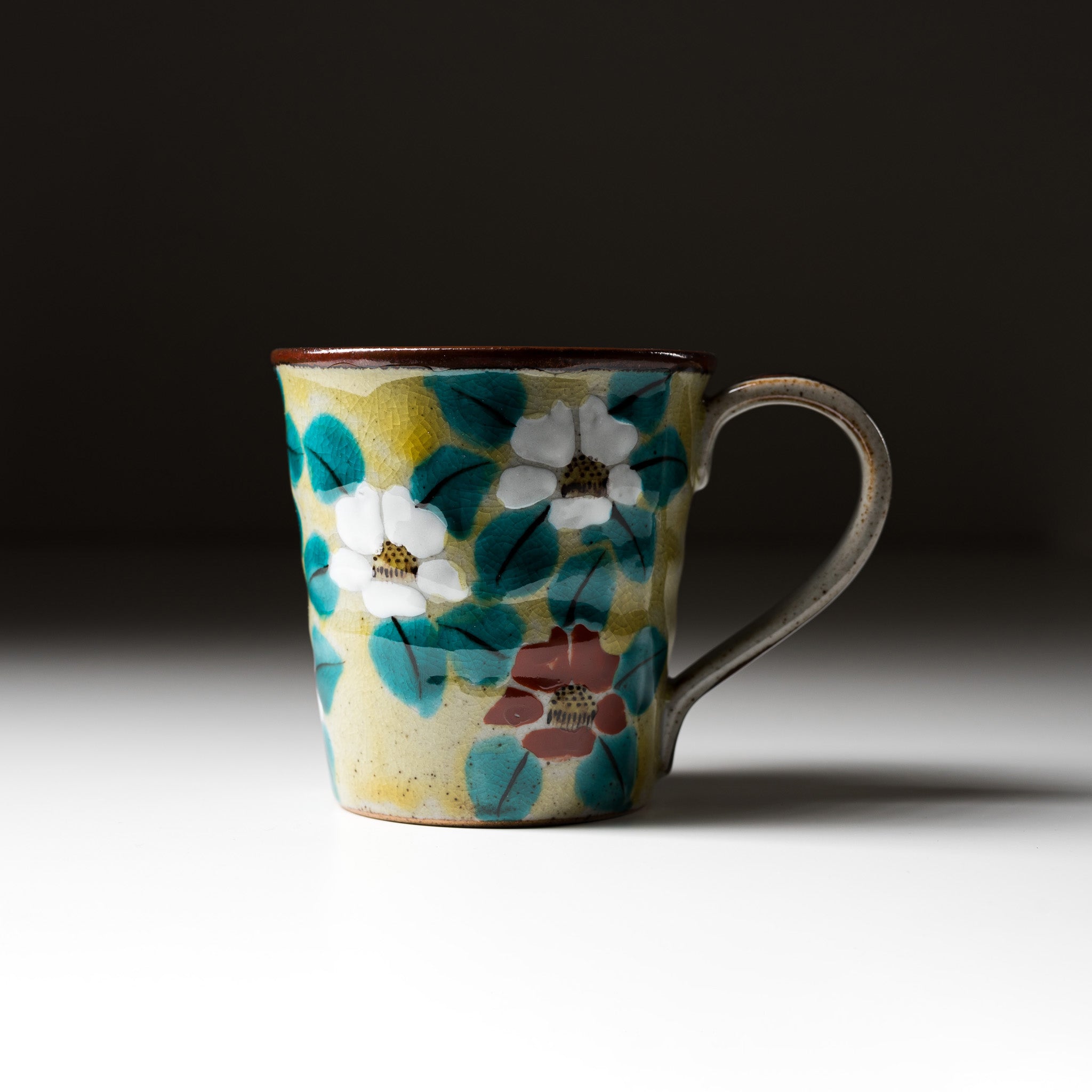 Kutani ware Mug Cup - Camellia / 九谷焼 マグカップ