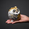 Kutani Ware Animal Ornament - Golden Owl / 九谷焼 金色梟