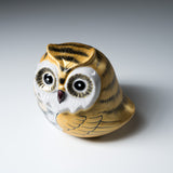 Kutani Ware Animal Ornament - Golden Owl / 九谷焼 金色梟