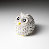 Kutani Ware Animal Ornament - Baby Gray Owl / 九谷焼  灰色梟