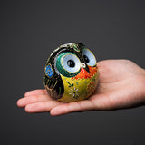 Kutani Ware Animal Ornament - Black Owl / 九谷焼 梟