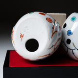 Kutani Ware Animal Ornament - Dot Pair Owl / 九谷焼 ペア梟