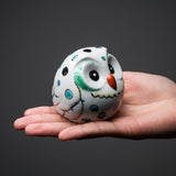 Kutani Ware Animal Ornament - Dot Pair Owl / 九谷焼 ペア梟