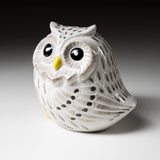 Kutani Ware Animal Ornament - Gray Owl / 九谷焼  灰色梟