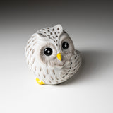 Kutani Ware Animal Ornament - Gray Owl / 九谷焼  灰色梟