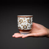 Kutani ware Aochibu x Shirochibu Pair Yunomi Tea Cup / 九谷焼 ペア湯呑み