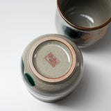 Kutani ware Gold Camellia Pair Yunomi Tea Cup / 九谷焼 ペア湯呑み
