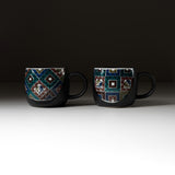 Kutani ware Pair Mug Cup - Stone Tatami / 九谷焼 石畳 ペアマグカップ