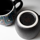 Kutani ware Pair Mug Cup - Stone Tatami / 九谷焼 石畳 ペアマグカップ