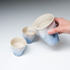 Kutani ware Sake Set - Blue Ginsai / 九谷焼 酒器セット 青銀彩