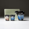 Load image into Gallery viewer, Kutani ware Sake Set - Blue Ginsai / 九谷焼 酒器セット 青銀彩