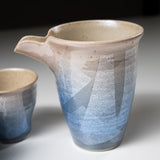 Kutani ware Sake Set - Blue Ginsai / 九谷焼 酒器セット 青銀彩