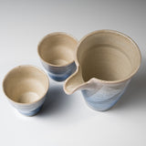 Kutani ware Sake Set - Blue Ginsai / 九谷焼 酒器セット 青銀彩