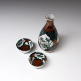 Kutani ware Premium Sake Set - Pine, Bamboo and Plum / 九谷焼 松竹梅酒器セット