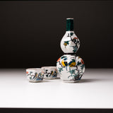 Kutani ware Premium Sake Set - Kokutanifu Kacho / 九谷焼 酒器セット 古九谷風花鳥