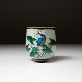 Kutani ware Japanese Yunomi Tea Cup - Kingfisher / 九谷焼 湯呑み