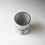 Kutani ware Tea Cup, Pen Cup - Clematis Florida / 九谷焼 湯呑み