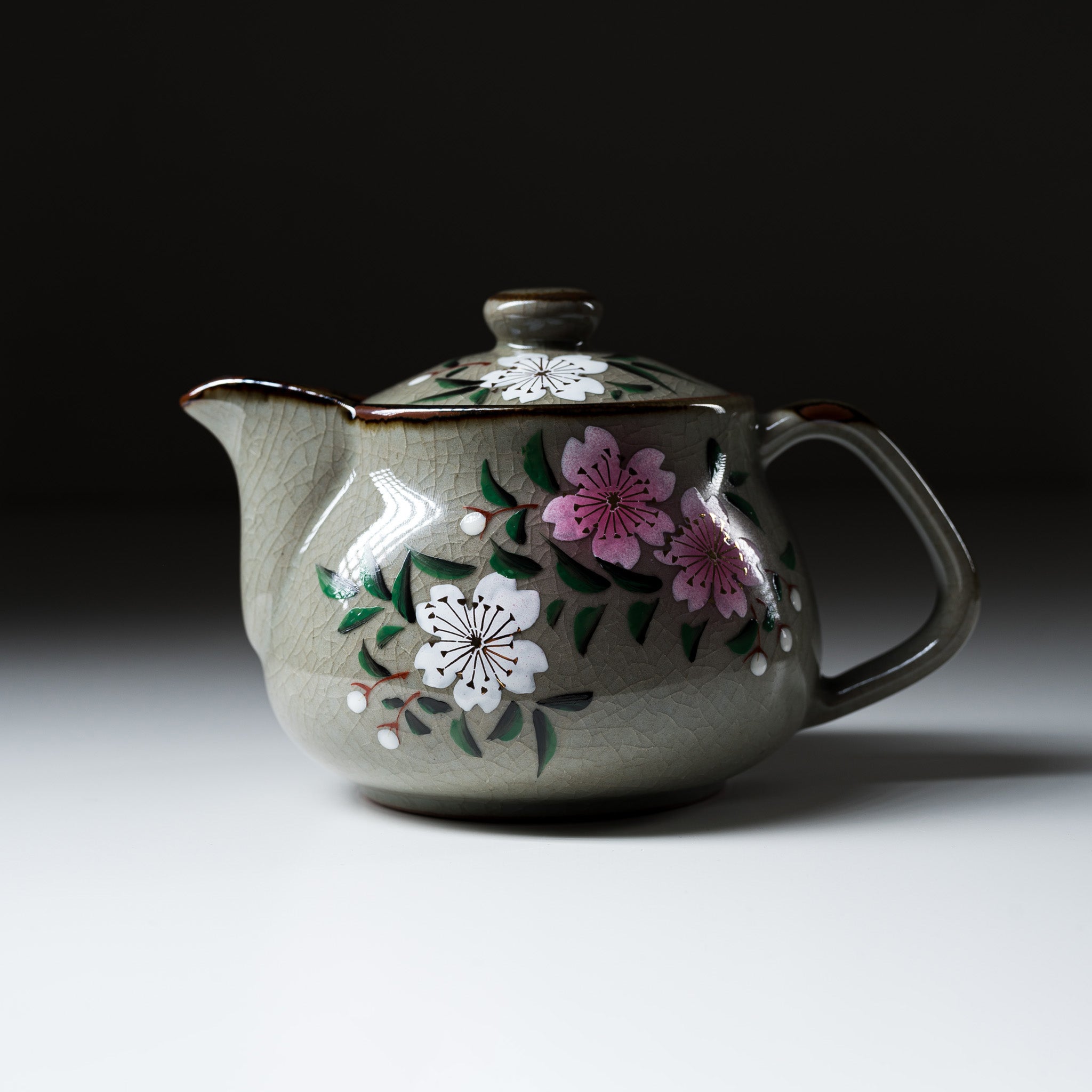 Kutani ware Single Tea Pot - Sakura - 360 ml / 九谷焼 急須
