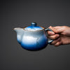 Kutani ware Single Tea Pot - Blue Ginsai / 九谷焼 急須