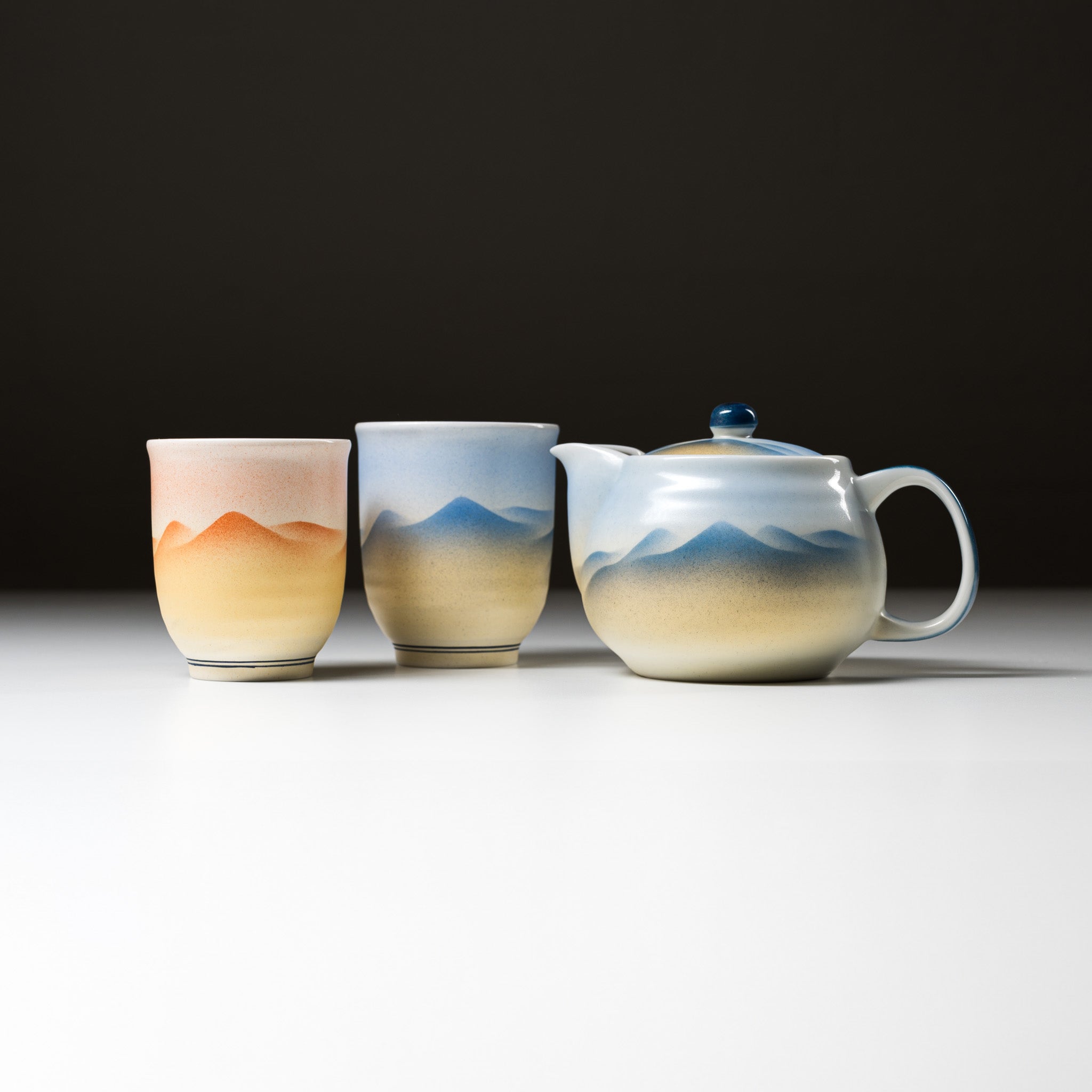 Kutani ware Tea Set - Mountainscape | Crafted In Japan / 九谷焼 茶器 – Osara ...