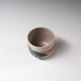 Kutani ware Sake Cup with Wooden Box - Pine / 九谷焼 ぐい呑み