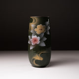 Kutani ware Premium Vase - Flowing Flower / 九谷焼 花瓶