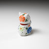 Kutani Ware Animal Ornament - White Begging Cat ”Shiho” / 九谷焼 招き猫