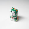 Kutani Ware Animal Ornament - Green Begging Cat 