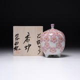 Kutani Ware Incense Burner - Full Bloom / 九谷焼 香炉