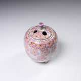Kutani Ware Incense Burner - Full Bloom / 九谷焼 香炉