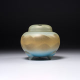 Kutani Ware Incense Burner - Mountain Scape / 九谷焼 香炉