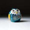 Load image into Gallery viewer, Kutani Ware Animal Ornament - Emerald Owl / 九谷焼 エメラルド梟