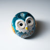 Load image into Gallery viewer, Kutani Ware Animal Ornament - Emerald Owl / 九谷焼 エメラルド梟