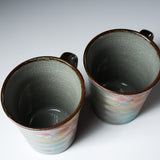 Kutani ware Pair Mug Cup - Sumida River / 九谷焼 ペアマグカップ