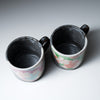 Kutani ware Pair Mug Cup - Flower / 九谷焼 ペアマグカップ