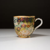 Kutani ware Japanese Mug Cup - Gold Leaf Hanazume / 九谷焼 マグカップ