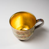 Kutani ware Japanese Mug Cup - Gold Leaf Hanazume / 九谷焼 マグカップ