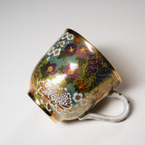 Kutani ware Japanese Mug Cup - Gold Leaf Hanazume / 九谷焼 マグカップ