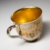 Kutani ware Japanese Mug Cup - Gold Leaf Hanazume / 九谷焼 マグカップ