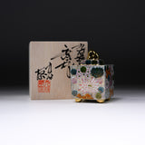 Kutani Ware Incense Burner - Cubed Hanazume / 九谷焼 香炉