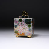 Kutani Ware Incense Burner - Cubed Hanazume / 九谷焼 香炉