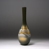 Kutani ware Vase - Mountain Scape / 九谷焼 花器