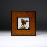 Kutani ware Framed Porcelain Artwork - Toshito Nakamura - Running Horse / 九谷焼