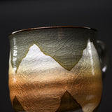 Kutani ware Mug Cup - Orange Ginsai / 九谷焼 マグカップ
